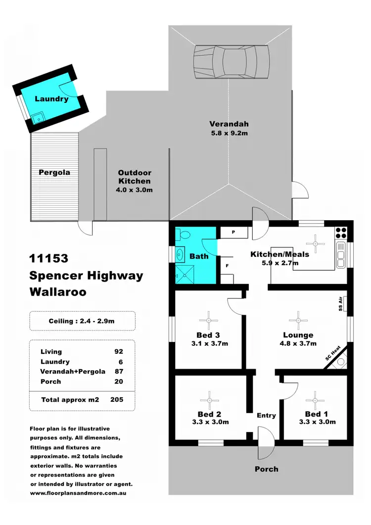 Floorplan of Homely rural property listing, 11153 Spencer Highway, Wallaroo SA 5556