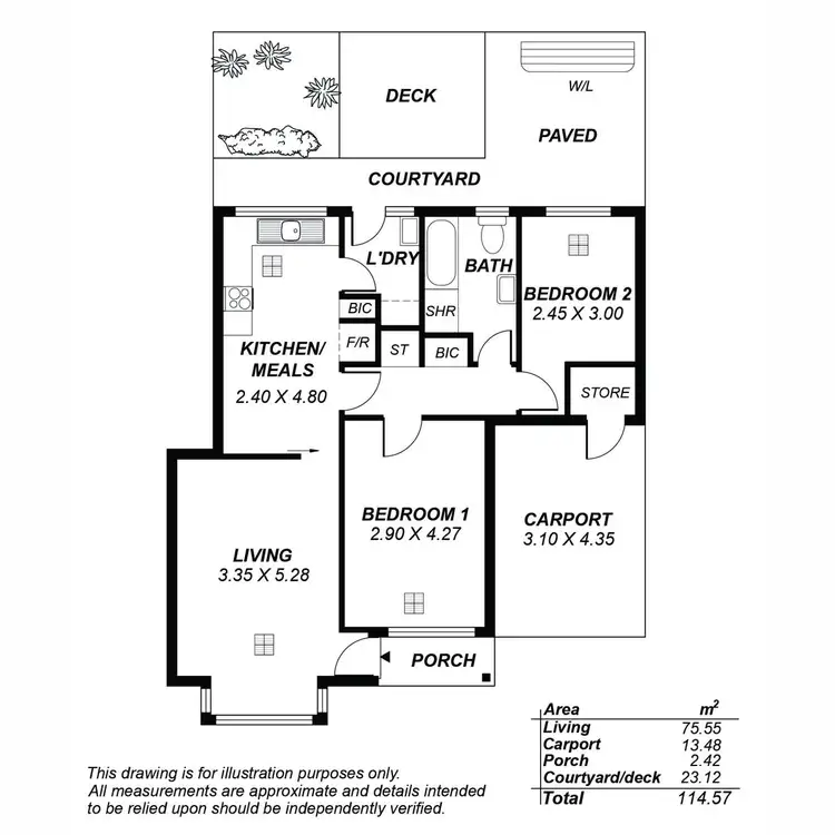 Floorplan of Homely unit listing, 2/8 East Terrace, Kensington Gardens SA 5068