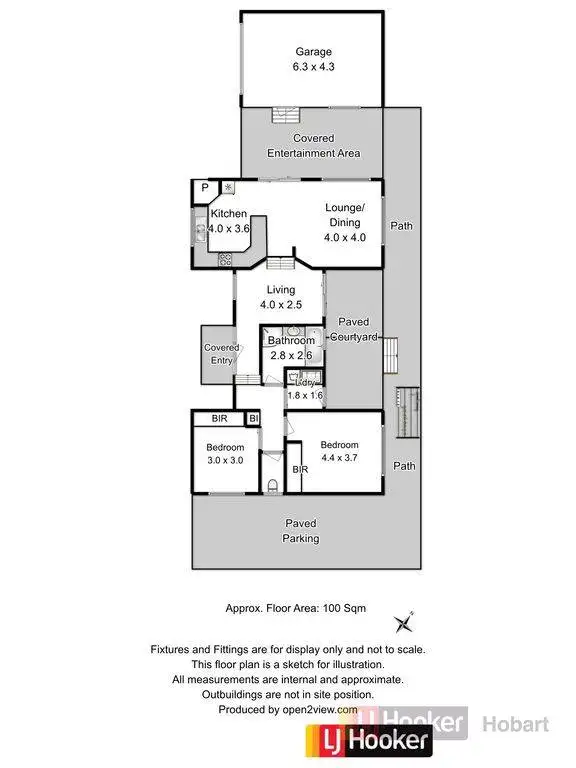 Floorplan of Homely townhouse listing, 65A Newdegate Street, West Hobart TAS 7000
