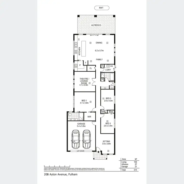 Floorplan of Homely house listing, 20B Ayton Avenue, Fulham SA 5024