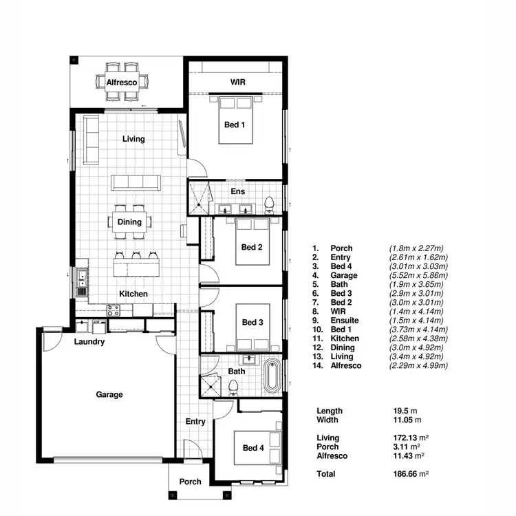 Floorplan of Homely house listing, 225 Darlington Drive, Yarrabilba QLD 4207