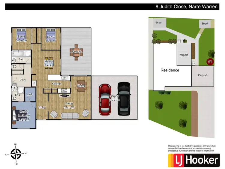 Floorplan of Homely house listing, 8 Judith Close, Narre Warren VIC 3805