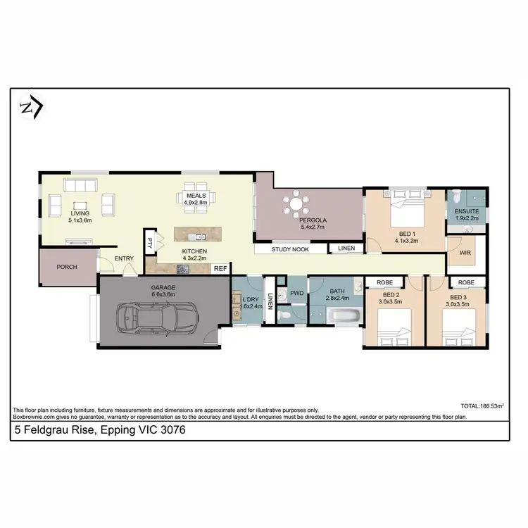 Floorplan of Homely house listing, 5 Feldgrau Rise, Epping VIC 3076