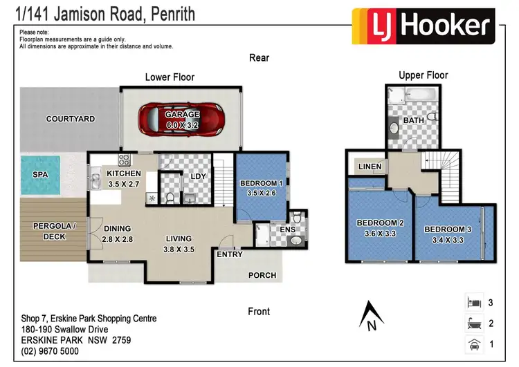 Floorplan of Homely townhouse listing, 1/141 Jamison Road, Penrith NSW 2750
