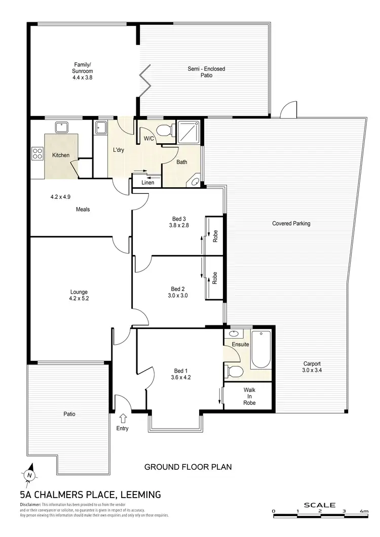 Floorplan of Homely house listing, 5A Chalmers Place, Leeming WA 6149