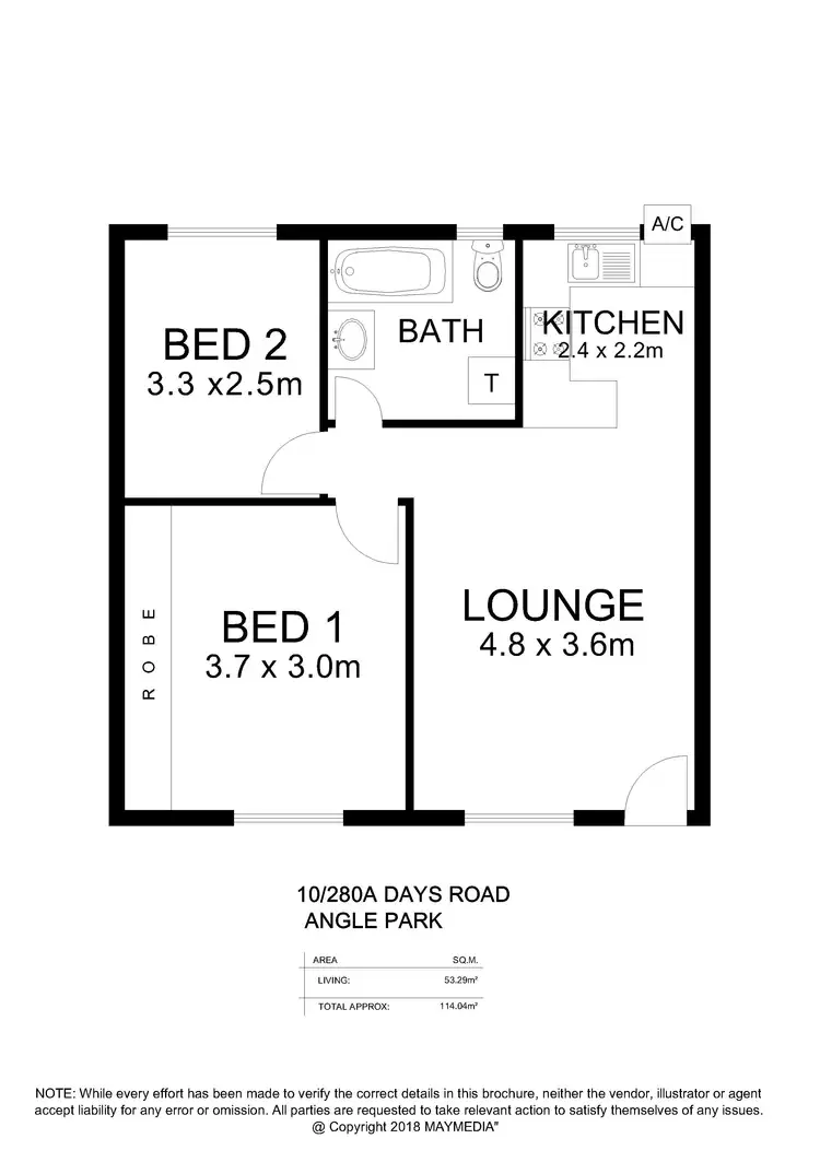 Floorplan of Homely unit listing, Unit 10/280A Days Road, Angle Park SA 5010