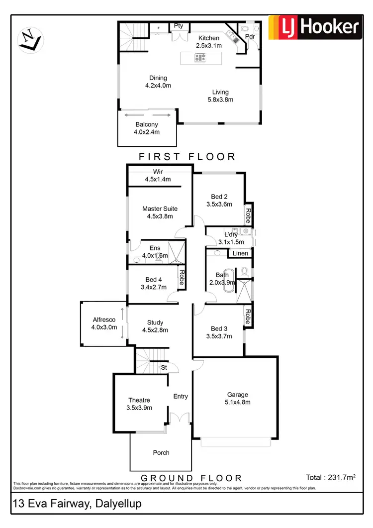 Floorplan of Homely house listing, 13 Eva Fairway, Dalyellup WA 6230