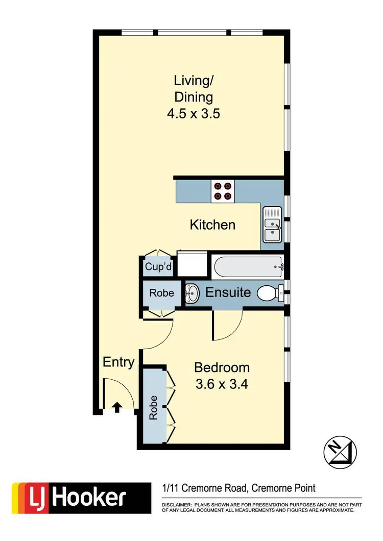 Floorplan of Homely apartment listing, 1/11 Cremorne Road, Cremorne Point NSW 2090