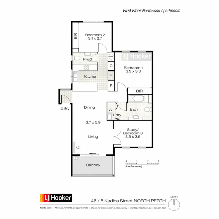 Floorplan of Homely apartment listing, 46/8 Kadina Street, North Perth WA 6006