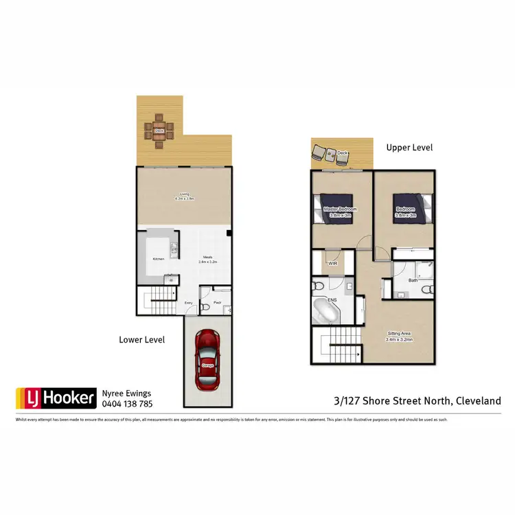 Floorplan of Homely townhouse listing, 3/127 Shore Street North, Cleveland QLD 4163