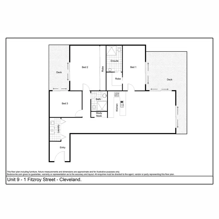 Floorplan of Homely townhouse listing, 9/1 Fitzroy Street, Cleveland QLD 4163