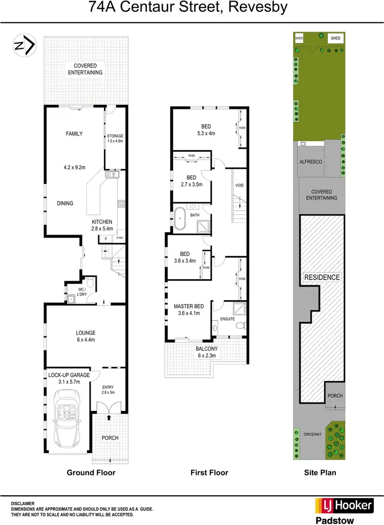 Floorplan of Homely semi-detached listing, 74a Centaur Street, Revesby NSW 2212