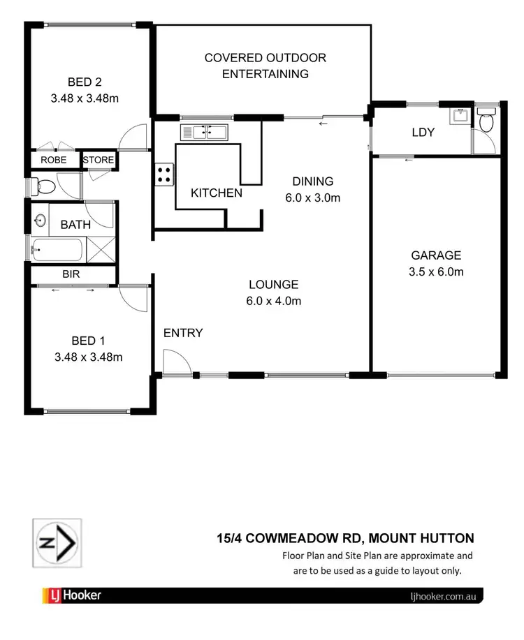 Floorplan of Homely townhouse listing, 15/4 Cowmeadow Road, Mount Hutton NSW 2290