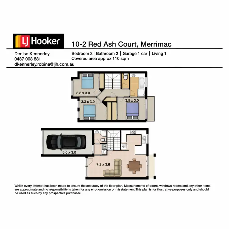 Floorplan of Homely townhouse listing, 10/3-7 Red Ash Court, Merrimac QLD 4226