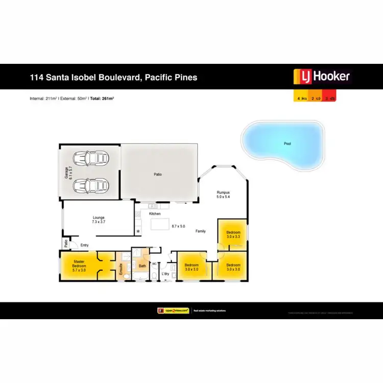 Floorplan of Homely house listing, 114 Santa Isobel Boulevard, Pacific Pines QLD 4211