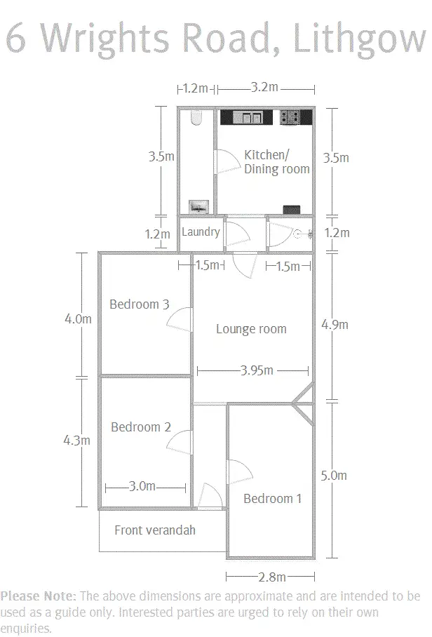 Floorplan of Homely semi-detached listing, 6 Wrights Road, Lithgow NSW 2790