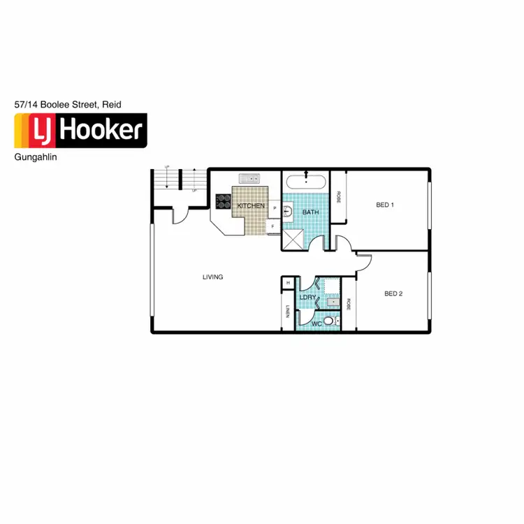 Floorplan of Homely apartment listing, 57/14 Boolee Street, Reid ACT 2612