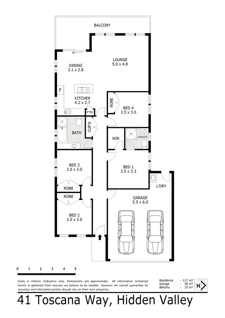 Floorplan of Homely house listing, 41 Toscana Way, Hidden Valley VIC 3756