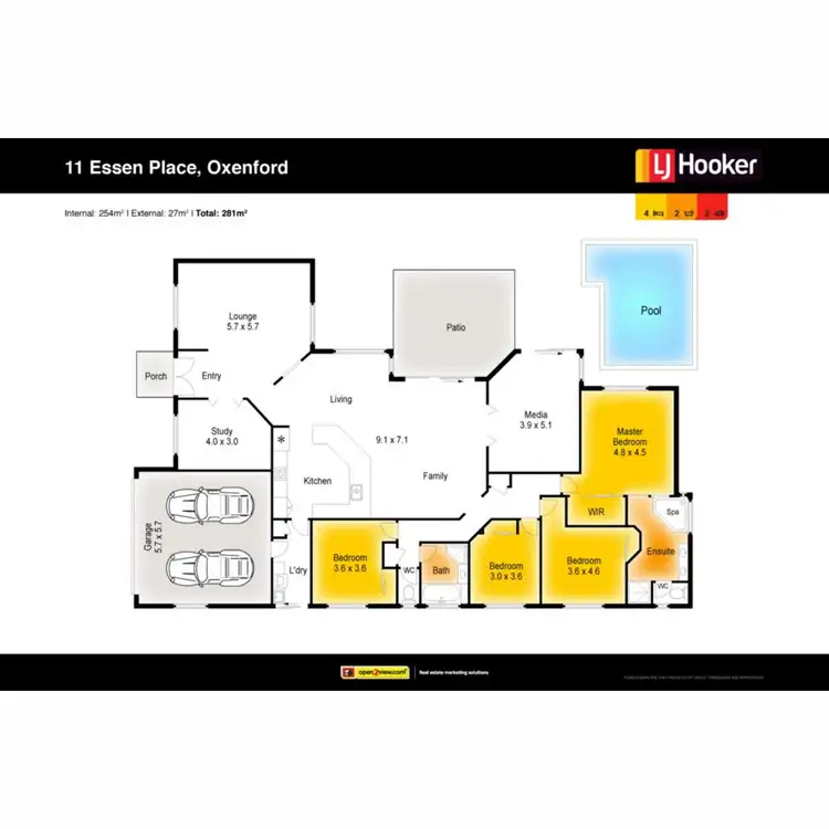 Floorplan of Homely house listing, 11 Essen Place, Oxenford QLD 4210