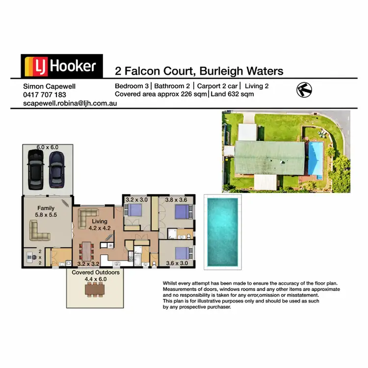 Floorplan of Homely house listing, 2 Falcon Court, Burleigh Waters QLD 4220