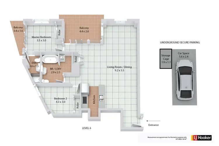 Floorplan of Homely apartment listing, Unit 601/1 Mill Road, Liverpool NSW 2170