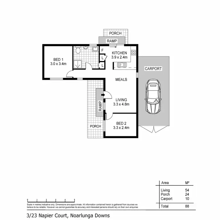 Floorplan of Homely house listing, 3/23 Napier Court, Noarlunga Downs SA 5168