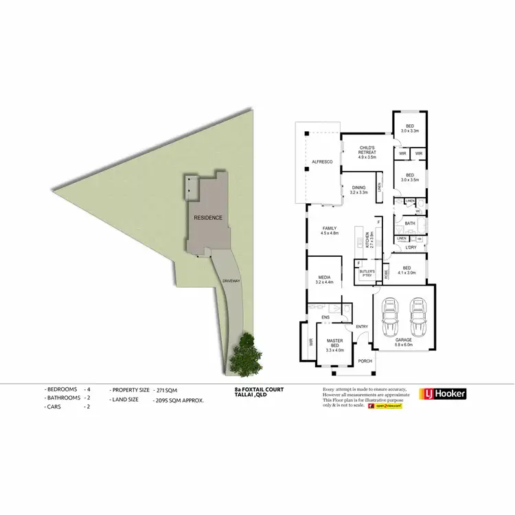 Floorplan of Homely house listing, 2/8 Foxtail Court, Tallai QLD 4213