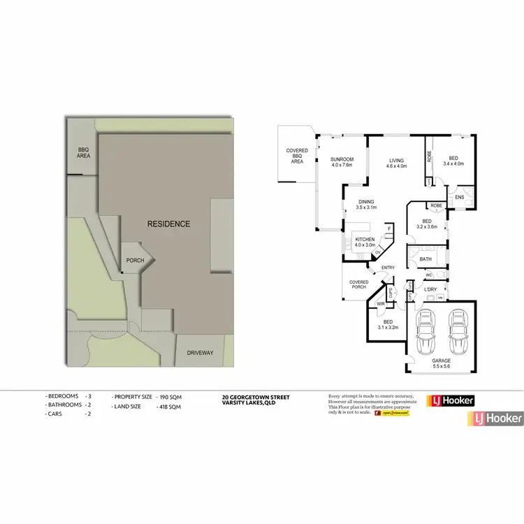 Floorplan of Homely house listing, 20 Georgetown Street, Varsity Lakes QLD 4227