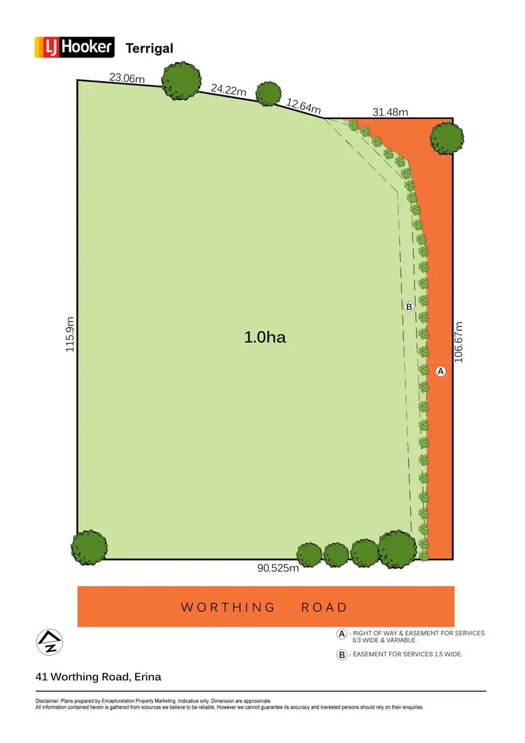Floorplan of Homely land listing, 41 Worthing Road, Erina NSW 2250