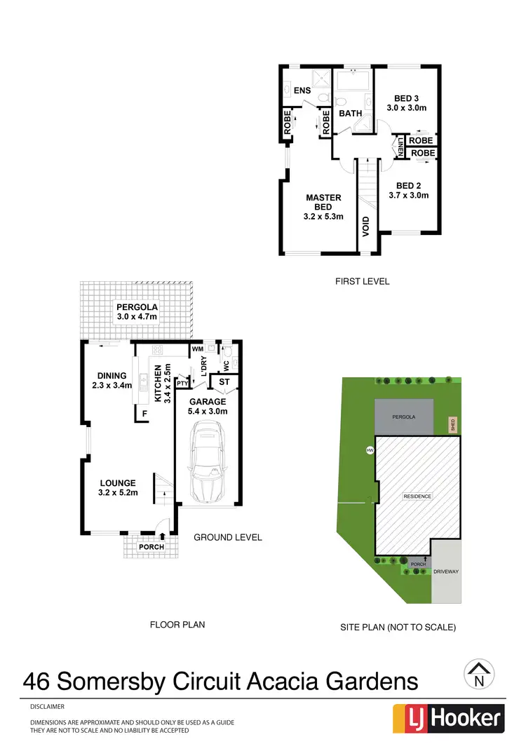Floorplan of Homely townhouse listing, 46 Somersby Circuit, Acacia Gardens NSW 2763
