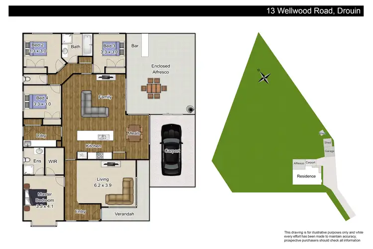 Floorplan of Homely house listing, 13 Wellwood Road, Drouin VIC 3818