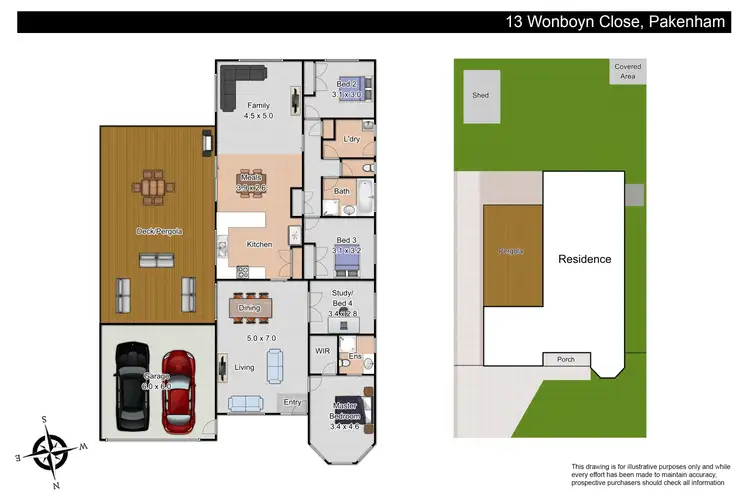 Floorplan of Homely house listing, 13 Wonboyn Close, Pakenham VIC 3810