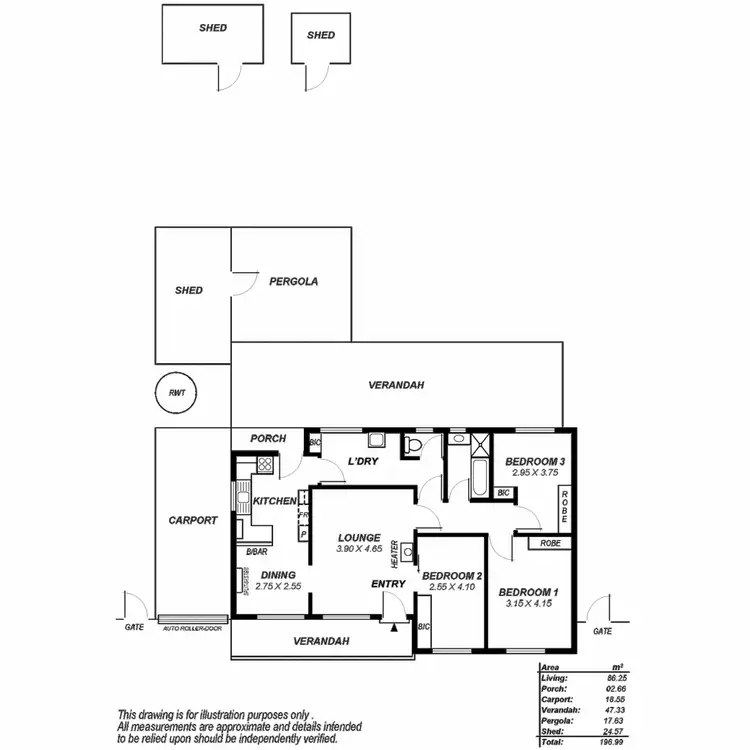 Floorplan of Homely house listing, 18 Baron Avenue, Ingle Farm SA 5098