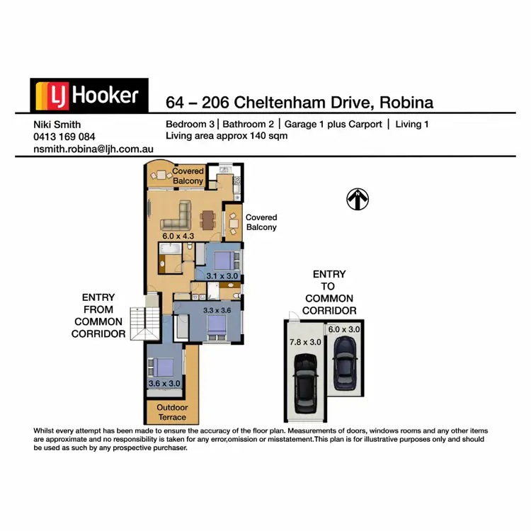 Floorplan of Homely townhouse listing, 206 Cheltenham Drive, Robina QLD 4226