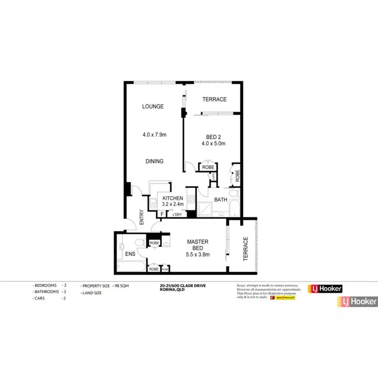 Floorplan of Homely unit listing, 20-21/600 Glades Drive, Robina QLD 4226