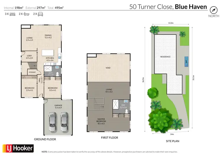 Floorplan of Homely house listing, 50 Turner Close, Blue Haven NSW 2262