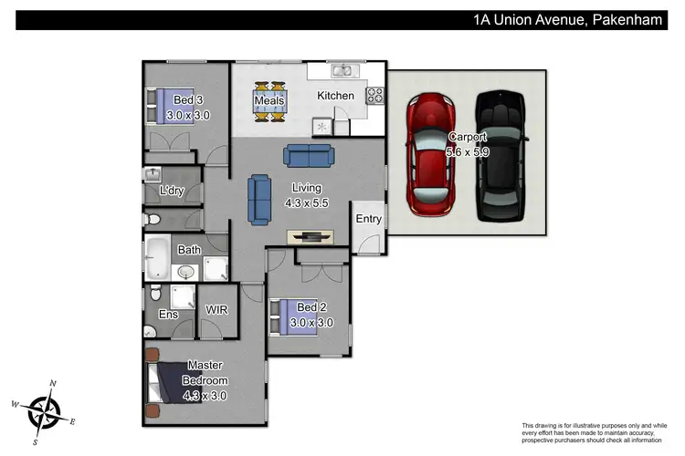Floorplan of Homely house listing, 1A Union Avenue, Pakenham VIC 3810