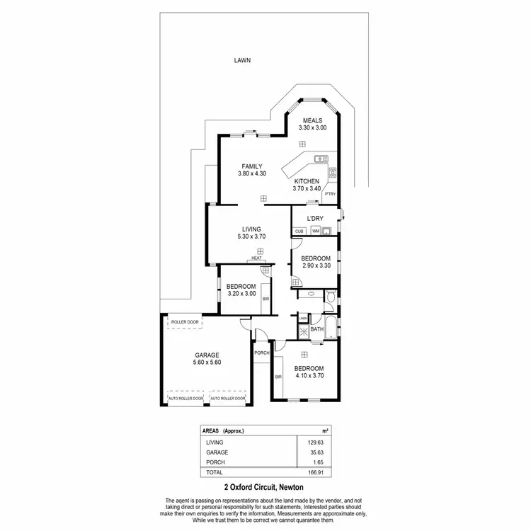 Floorplan of Homely house listing, 2 Oxford Circuit, Newton SA 5074