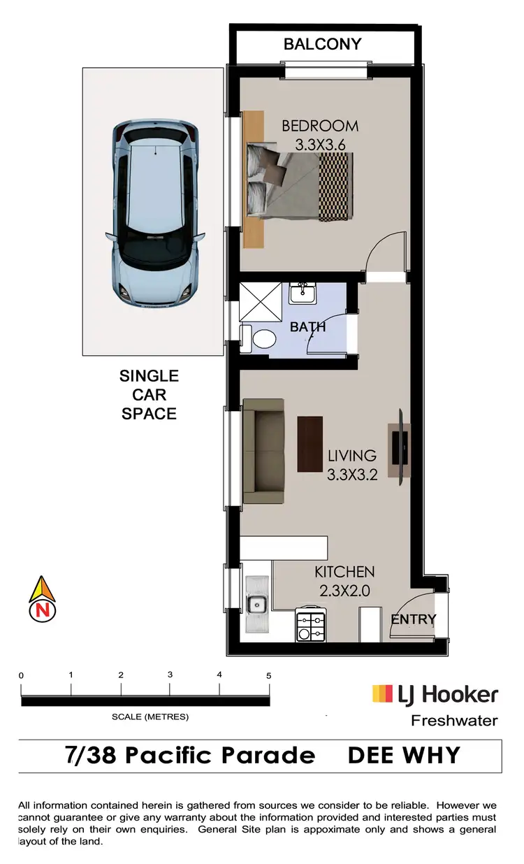 Floorplan of Homely unit listing, 7/38 Pacific Parade, Dee Why NSW 2099