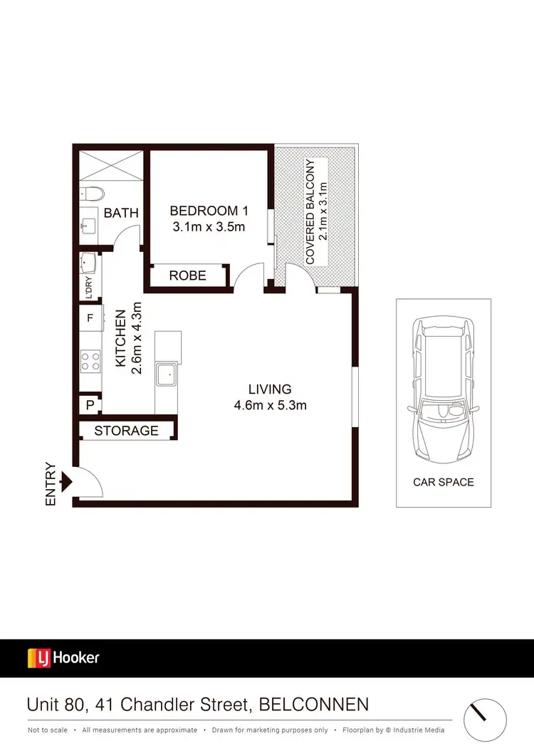 Floorplan of Homely apartment listing, 80/41 Chandler Street, Belconnen ACT 2617