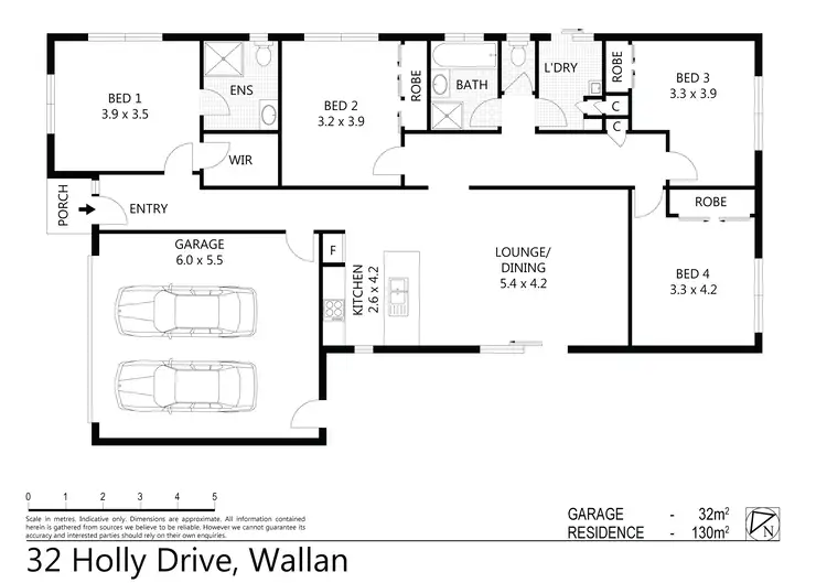 Floorplan of Homely house listing, 32 Holly Drive, Wallan VIC 3756