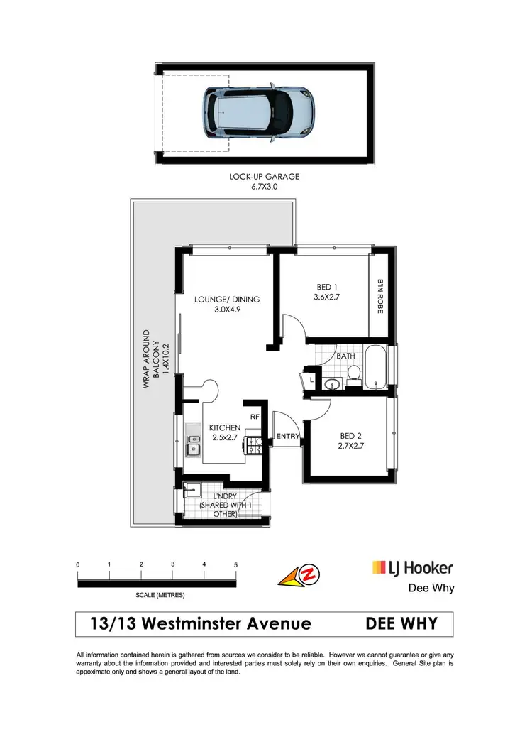 Floorplan of Homely unit listing, 13/13 Westminister Avenue, Dee Why NSW 2099