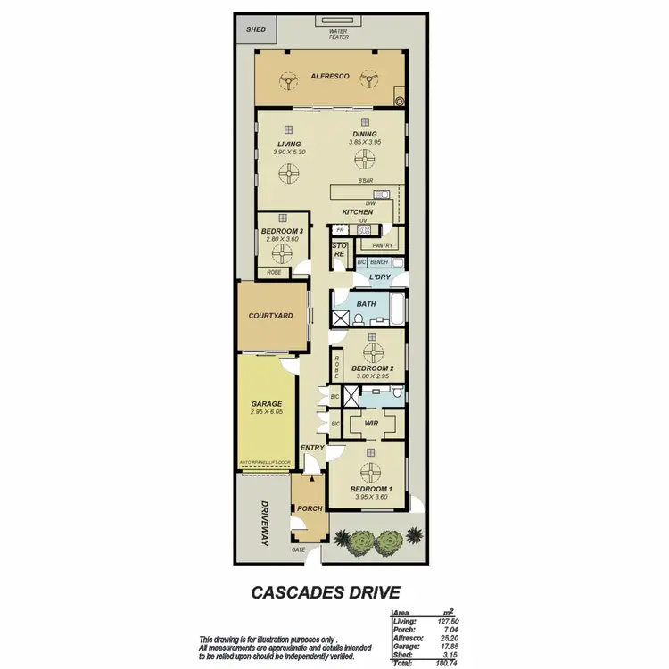 Floorplan of Homely house listing, 30 Cascades Drive, Mawson Lakes SA 5095