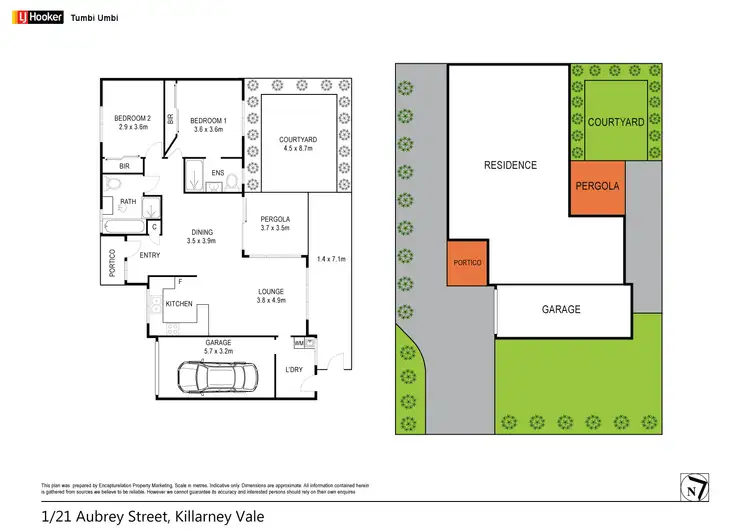 Floorplan of Homely villa listing, 1/21 Aubrey Street, Killarney Vale NSW 2261