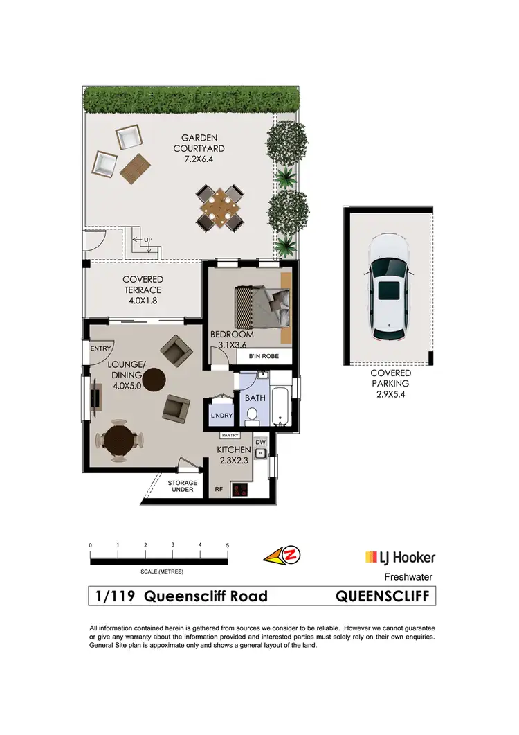Floorplan of Homely unit listing, 1/119 Queenscliff Road, Queenscliff NSW 2096