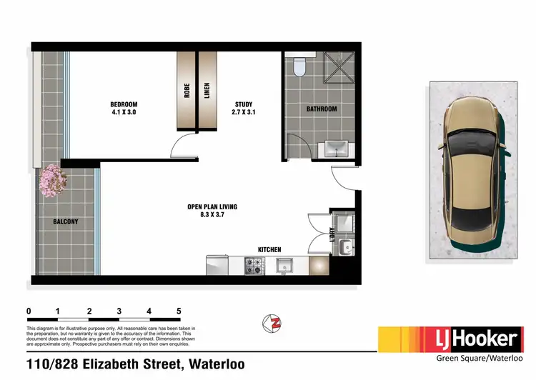 Floorplan of Homely apartment listing, 110/828 Elizabeth Street, Waterloo NSW 2017