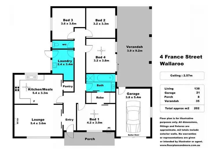 Floorplan of Homely house listing, 4 France Street, Wallaroo SA 5556