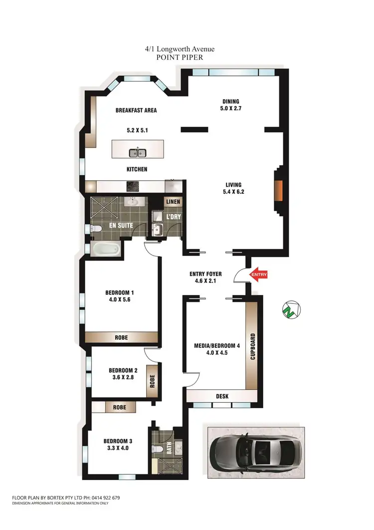 Floorplan of Homely apartment listing, 4/1 Longworth Avenue, Point Piper NSW 2027