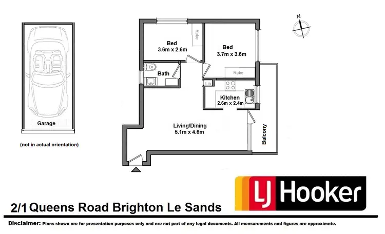 Floorplan of Homely unit listing, 2/1 Queens Road, Brighton-le-sands NSW 2216