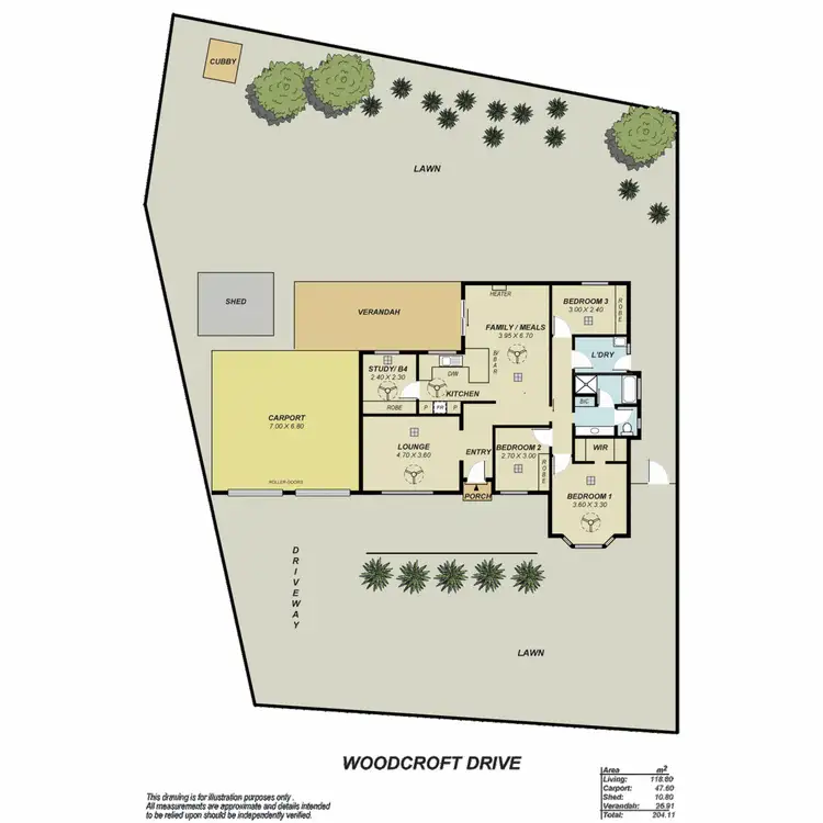 Floorplan of Homely house listing, 7 Woodcroft Drive, Blakeview SA 5114